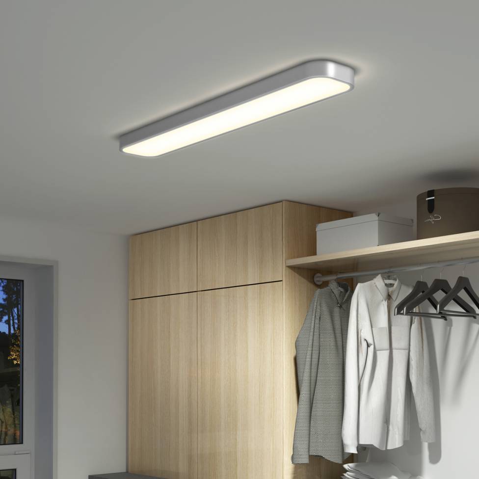 Europa 36 LED Flush Mount Light Silver - With Remote