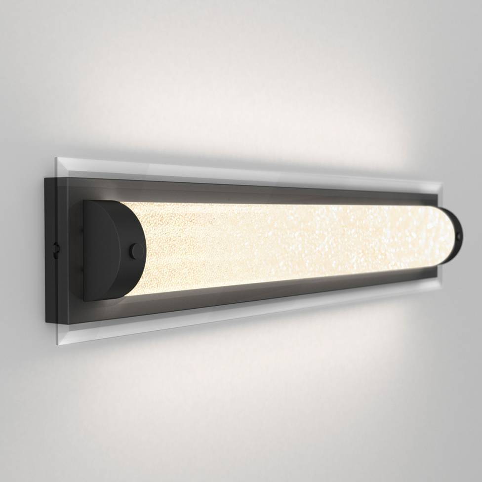 Glamour Integrated LED Vanity Light 3ct Black