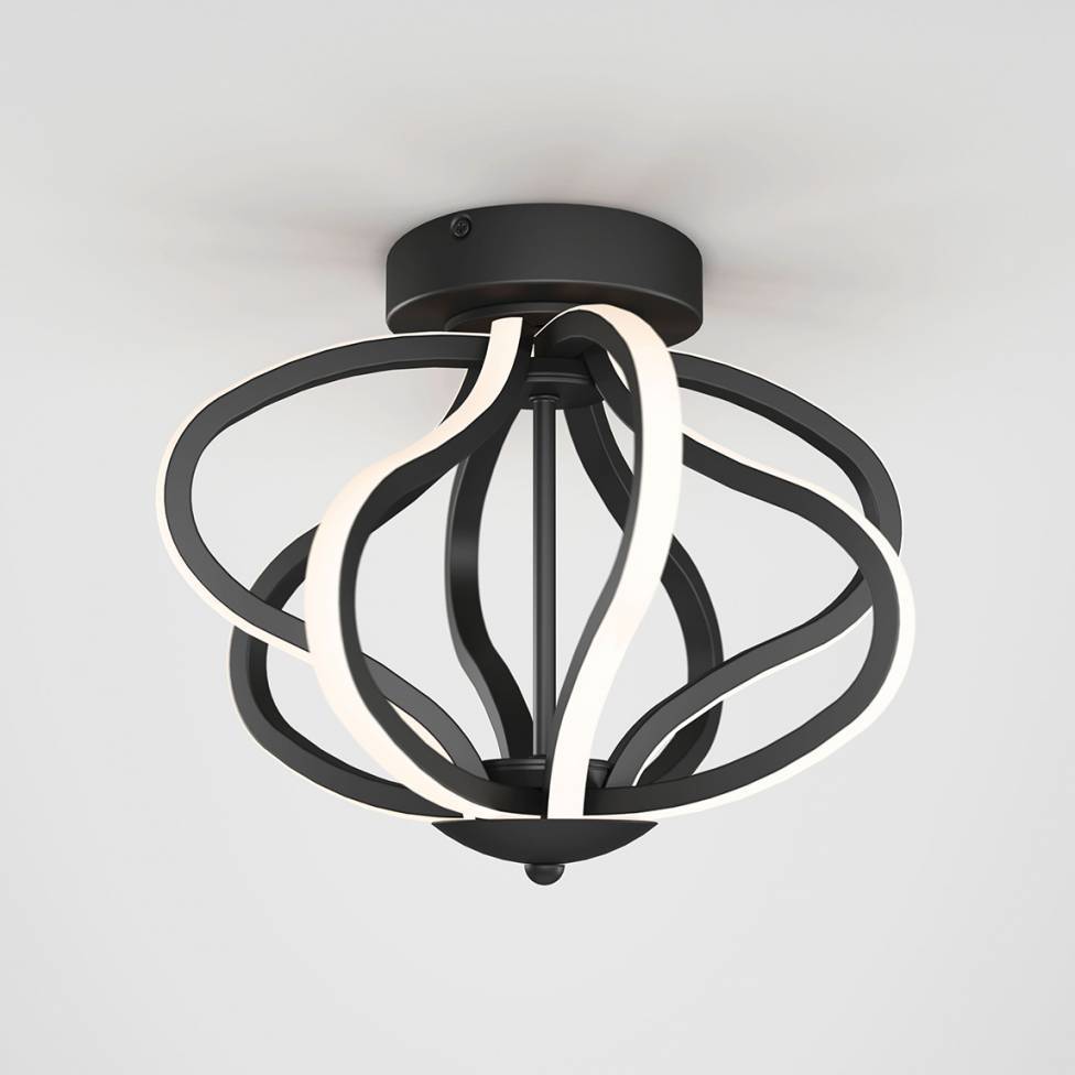 Meridian Integrated LED Flush Mount Black