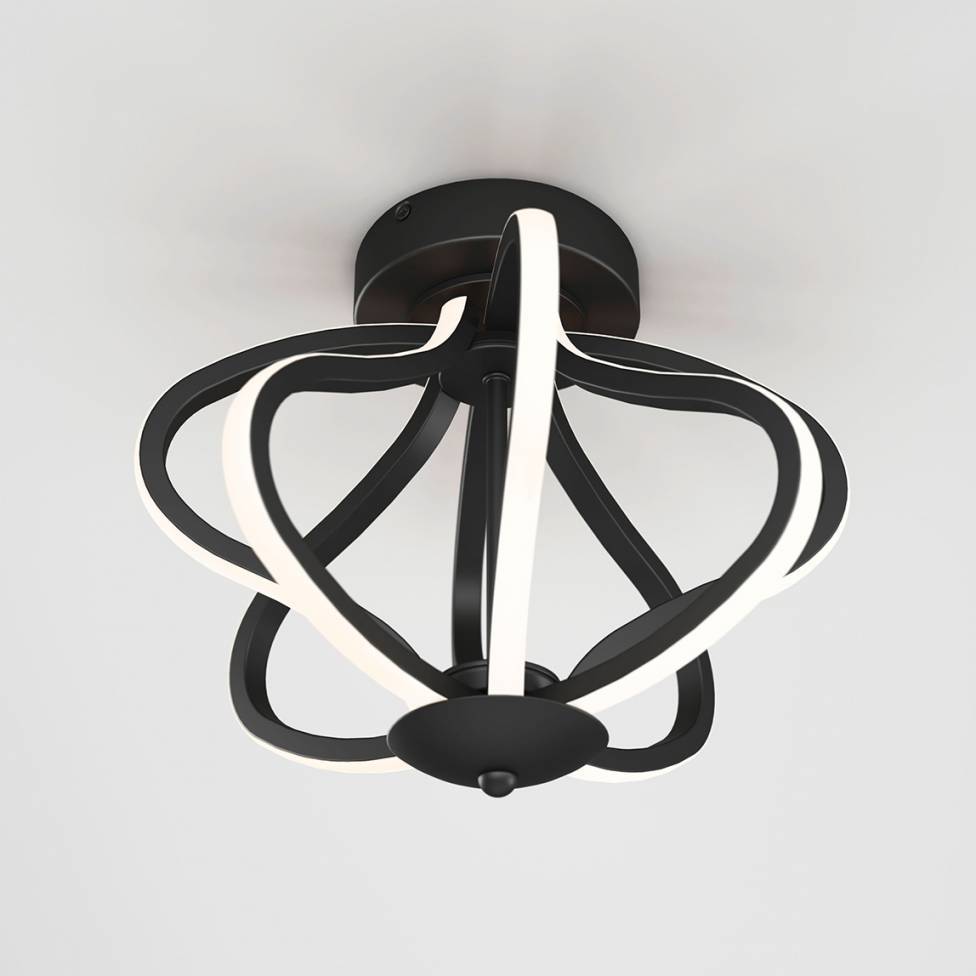 Meridian Integrated LED Flush Mount Black