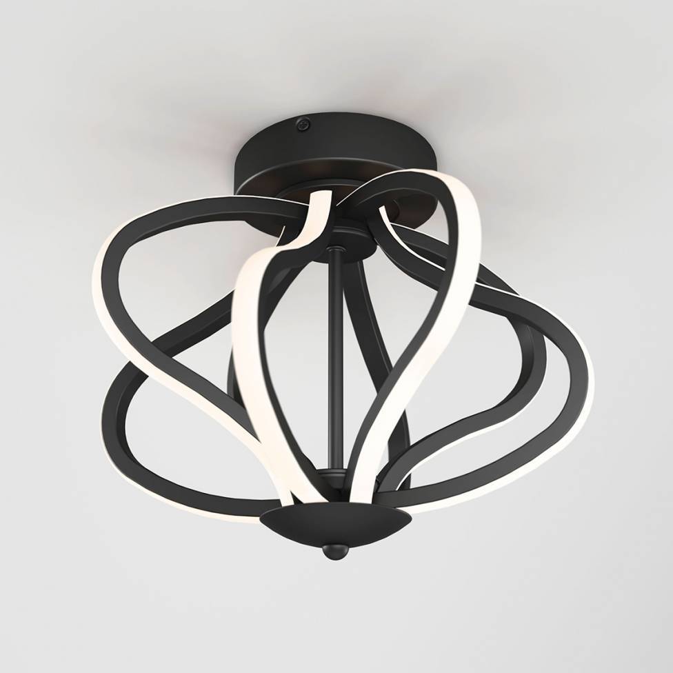 Meridian Integrated LED Flush Mount Black