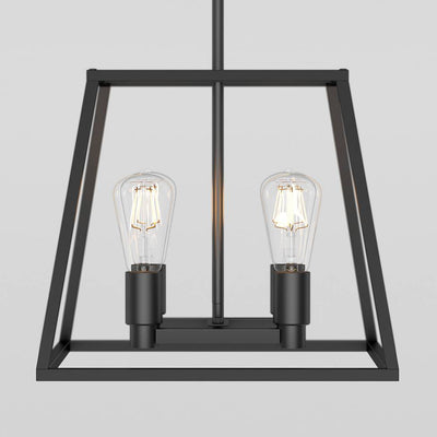 Carter Square 4-light Chandelier Black